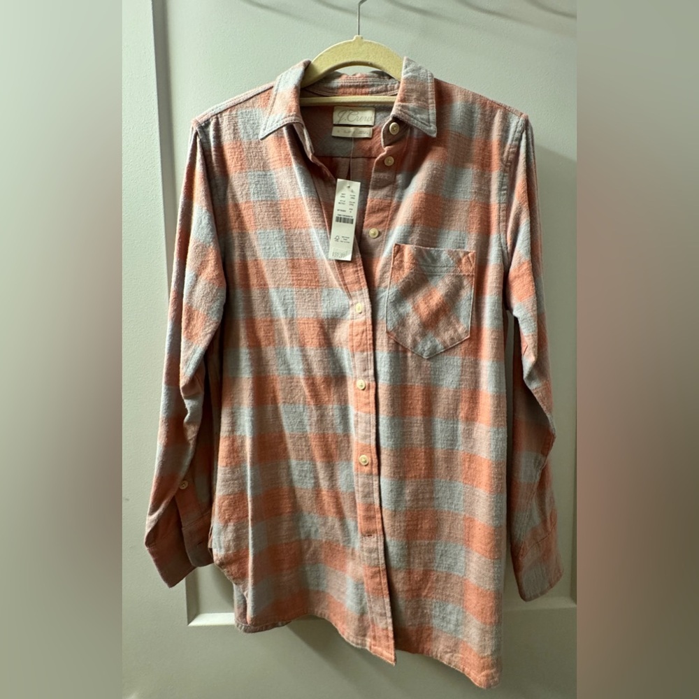 J.Crew Plaid Shirt in Pink and Blue